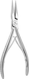 Excelta Plier, 2 Star Medium Chain Nose, Stainless Steel, Serrated Jaws, Cleanroom Safe
