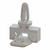 Richco Side Mount Support, Bayonet, Locking, .157" Mounting Hole Dia, .5" L, UL94 V-0, Nylon, Natural, 1000/PK