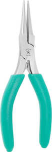 Excelta Plier, 2 Star Large Needle Nose, Serrated Jaws, 440 Stainless Steel