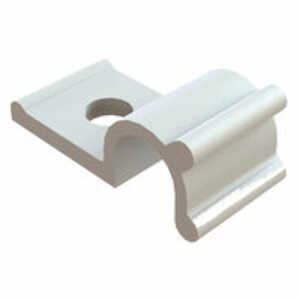 Essentra Screw Mount Cable Clip, .25" L, .125" Bundle Capacity, Nylon, Natural, 1000/Pack