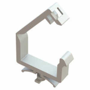 Essentra Quarter-Turn Wire Saddle, Rectangular .4" L, .19 x .42" Bundle Capacity, Nylon, Natural, 1000/Pack