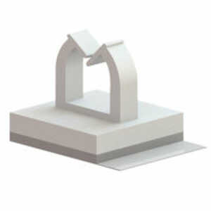 Essentra Adhesive Mount Wire Saddle, Rectangular, .37" L .05 x .19" Bundle Capacity, Nylon, Natural, 1000/Pack