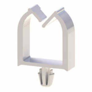 Essentra Arrowhead Mount Wire Saddle, Rectangular, .29", .12 x .26" Bundle Capacity, Nylon, Natural, 1000/Pack