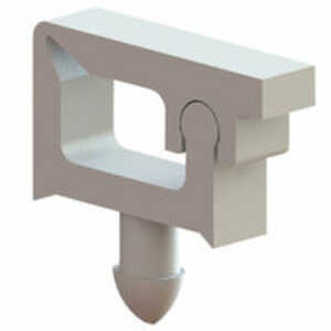 Essentra .067" Teardrop Wire Saddle, Rectangular, .1 x .19" Bundle Capacity, Nylon, Natural, 1000/Pack