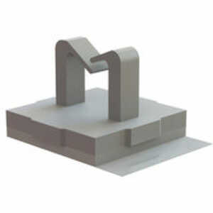 Essentra Adhesive Mount Wire Saddle, Rectangular, .37" L .12 x .17" Bundle Capacity, Nylon, Natural, 1000/Pack