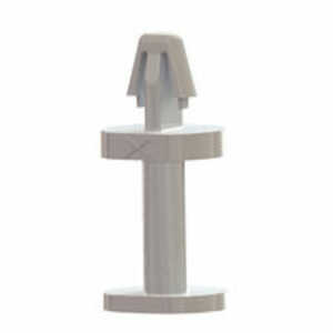 Richco Flat Rest-Arrowhead Support, Bottom Locking, .12" Mounting Hole Diam, .157" L, .138" Bottom Locking Head Height, UL94 V-0, Nylon, Natural, 1000/PK