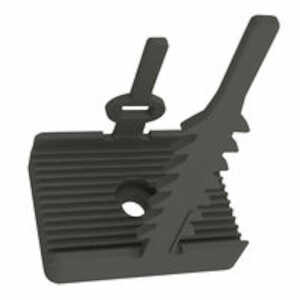 Essentra Adjustable Wire Clip, 1.57" L, Screw Mount, .79" Max Bundle Dia, Rubber, Black, 200/Pack