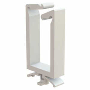 Essentra Quarter-Turn Wire Saddle, Rectangular .51" L, .15 x .44" Bundle Capacity, Nylon, Natural, 1000/Pack