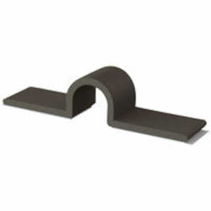 Essentra Adhesive Mount Cable Clip, .22" L, .375" Bundle Capacity, PVC. Black, 1000/Pack