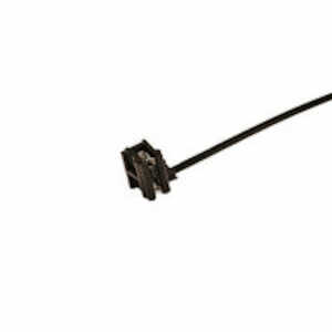 Richco Cable Tie Edge Clip Assembled, Perpendicular Tie Entry, Side Mount, .6.57" H, Nylon, Black, 100/Pack
