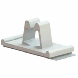 Essentra Adhesive Mount Wire Saddle, 1" L .25" Bundle Capacity, Nylon, Natural, 1000/Pack