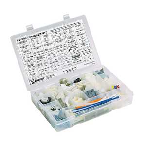 Panduit Cable Tie & Accessory Designer Kit, Plastic & Metal, Natural