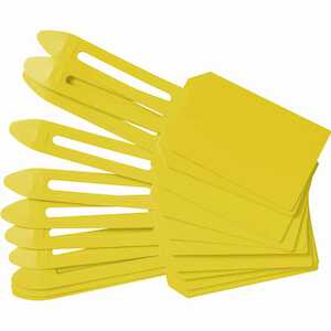Brady Blank Color-Coded Tag, 5.8" H x 3.25" W, Plastic, Yellow, 25/Pack