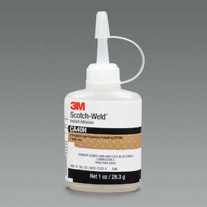 3M Scotch-Weld Instant Adhesive CA40H, Clear, 1 fl oz Bottle, 12/Case