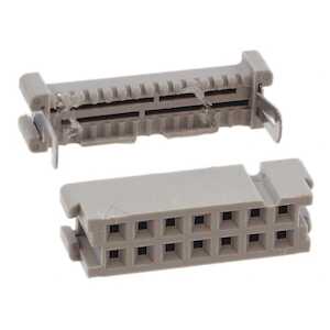 3M Rectangular Receptacle IDC Connector, Female, 14 Position, 26-28 AWG, Gold