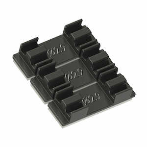 Essentra Fiber Clip, Style 1, Clip-on, Black