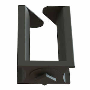 Essentra Fiber Bracket, .374 x .374", UL94 V-0, Nylon, Black