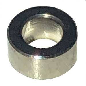 Essentra Round Brass Spacer, 3.2 mm ID, 6 mm OD, 3 mm L, Nickel Plate