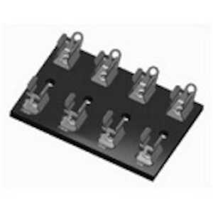 Keystone Rivet Mount Fiberglass Base Holder for 4 3AG Fuses