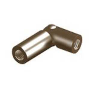 Keystone 1/4" Round Brass Female-Female Hinged Standoff, 6-32, 1 1/4"L, Zinc Yellow Finish