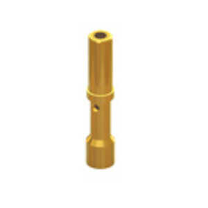 Keystone Crimp Micro Jack, .53" L, Brass, Gold Plating