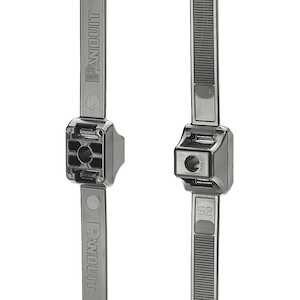 Panduit Pan-Ty Double Clamp Tie with Spacer, Extra Heavy, 1.3" (33 mm) Combined Bundle Diameter, 100/Pack