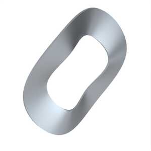 Seastrom 3 Wave Washer, .075" ID, .187" OD, .025" HGT, .005" Thickness, Spring Steel, Zinc
