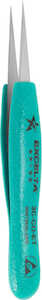 Excelta TealShield/Cobaltima Tweezer, 5 Star Straight Very Fine Point, Cobalt, Ergo