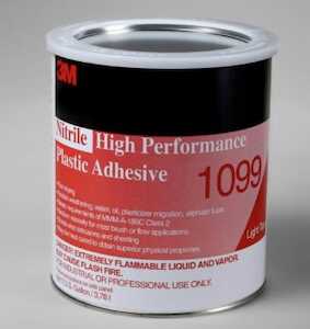 3M Nitrile High Performance Plastic Adhesive 1099, Tan, 1 Gallon, 4/Case