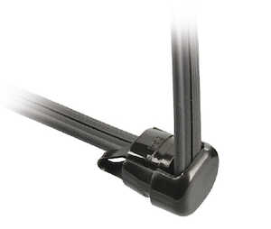 Heyco Original Right Angle Strain Relief Bushing for Flat Cable, .500" L, .062" Panel Thickness, Black