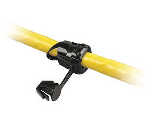 Heyco Euro Strain Relief Bushing for Round .300" Cable, Nylon, Black