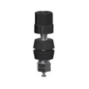 Keystone 10-32 Insulated Binding Post, Hex Head, Black, .625", Brass, Nickel Plating