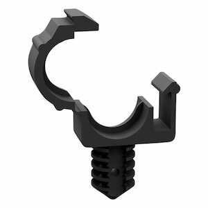 Micro Plastics Fir Tree Cable Clip, .35" Bundle Capacity, Nylon, Black, 1000/Pack