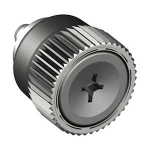 Southco Captive Screw, 1/4-20 Thread, Flare-in, Phillips, Knurled Black Knob