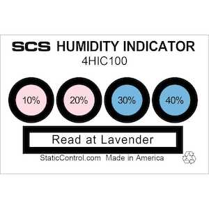SCS Humidity Card for Moisture Barrier Bags, 4-Spot, 100/Pack