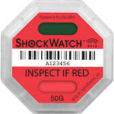 SpotSee RFID ShockWatch Impact Indicator, 50 G Range, Red