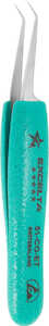 Excelta TealShield/Cobaltima Tweezer, 5 Star 45° Angulated Very Fine Point, Cobalt, Ergonomic