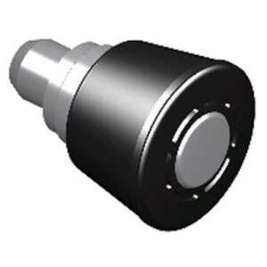 Southco Spring Loaded Plunger, Flare-in, Large Size, with Hold-Open Feature, Steel, Black Knob