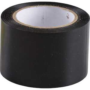 Brady Floor Tape, Abrasion Resistant Vinyl, Solid Black, 3"