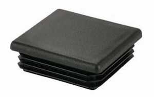 Heyco Ergonomic Plug for Square Tubing, Snap-In, 10-14 Wire Guage, .73 - .93" Internal Tube Size, Vinyl, Black