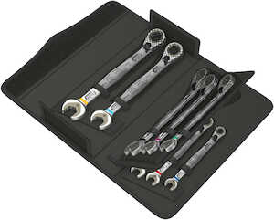 Wera Tools 6001 Joker Switch 8 Imperial Set 1 Set of Ratcheting Combination Wrenches, Imperial, 8 Pieces