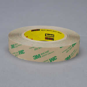 3M Adhesive Transfer Tape 468MP, Clear, 1/2" x 60 yd, 5 mil, 72 Rolls/Case