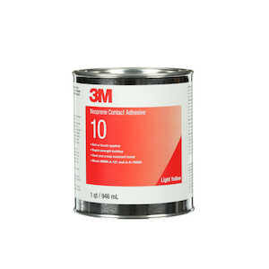 3M Neoprene Contact Adhesive 10, Light Yellow, 1 Quart Can, 12/Case