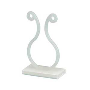 Heyco Curly Lock Twist Tie, Adhesive Mount, 1.1" L, .3 - .4" Bundle Capacity, Nylon, Natural