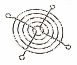 Heyco .940" Fan Guard, 1.24" Hole Spacing, Steel, Nickel Chrome