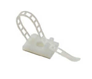 Heyco Adjustable Ladder Wire Clip, .79" L, .47" Max Bundle Diameter, Nylon, Natural