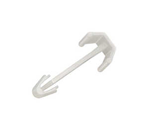 Heyco HeyClip Mounting Button, .031" - .100" Panel Thickness, Nylon, Natural