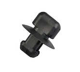 Heyco Turn Rivet, .39 x .59" Mounting Hole Dia, .44" L, Nylon, Black