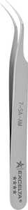 Excelta TealShield/Ergo-Tweeze Tweezer, 4 Star 55° Curved Very Fine Point, Anti-Mag. Stainless Steel, Anti-Microbial