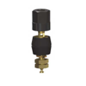 Keystone 10-32 Insulated Binding Post, Hex Head, Black, .625", Brass, Gold Plating